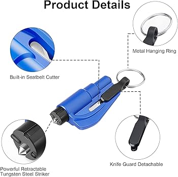 Emergency Self-help Escape Hammer Keychain