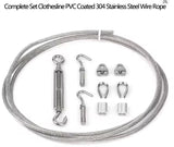 3m/10ft Clothesline Plastic Coated 304 Stainless Steel Wire Rope