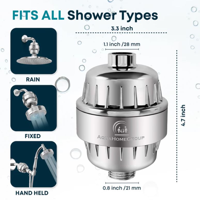 hower Filter with Vitamin C E for Hard Water