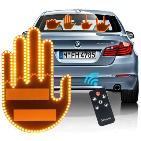 Fun Gesture Car Sign LED Light with Remote Control