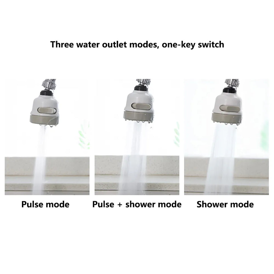 3 Modes Faucet Aerator Moveable Flexible Tap Head Shower