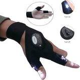 Fingerless LED Flash Light Gloves