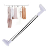 Up To 170CM Long Shower Curtain Rod Adjustable Stainless Steel Tension Pole Anti Telescopic Rod for Bathroom Window Wardrobe