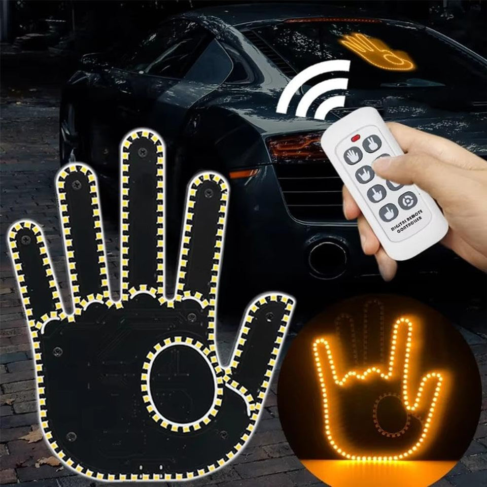 Fun Gesture Car Sign LED Light with Remote Control