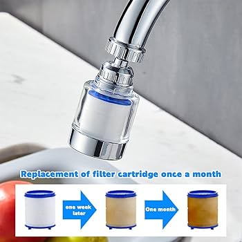 Hard Water Filters Faucet Head + Cartridge Pack (4 qty)