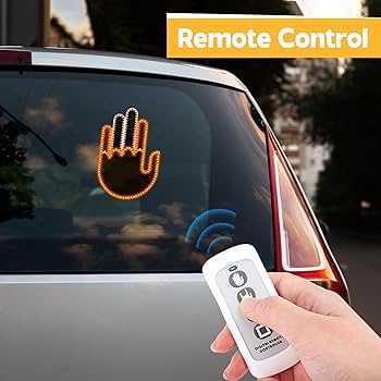 Fun Gesture Car Sign LED Light with Remote Control
