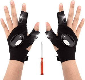 Fingerless LED Flash Light Gloves