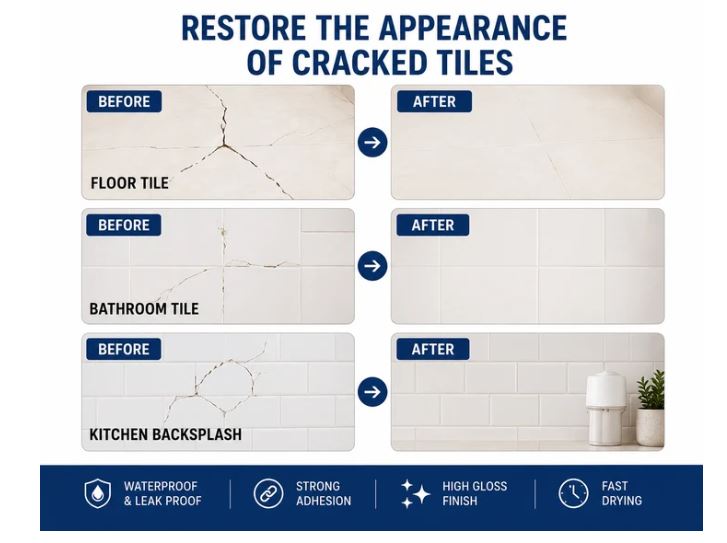 Ceramic Tiles and Sink Repair Gap Filler Paste