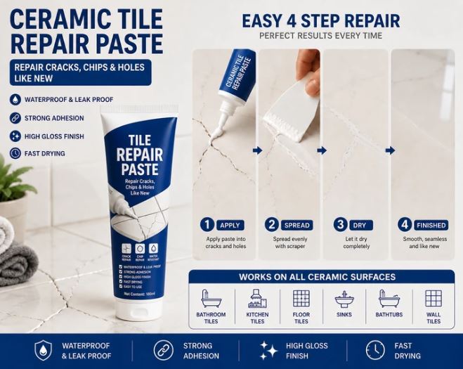 Ceramic Tiles and Sink Repair Gap Filler Paste