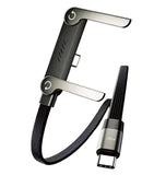 240W Super Fast Charging Flat Nylon Stand Cable With Adjustable Wings