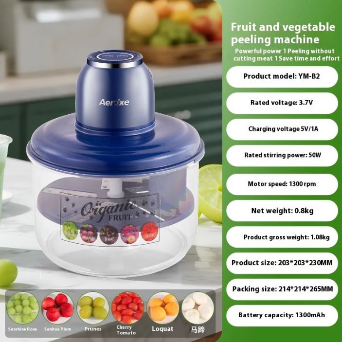 Automatic Electric Fruit & Garlic Peeler – Fast, Hands-Free Kitchen Tool