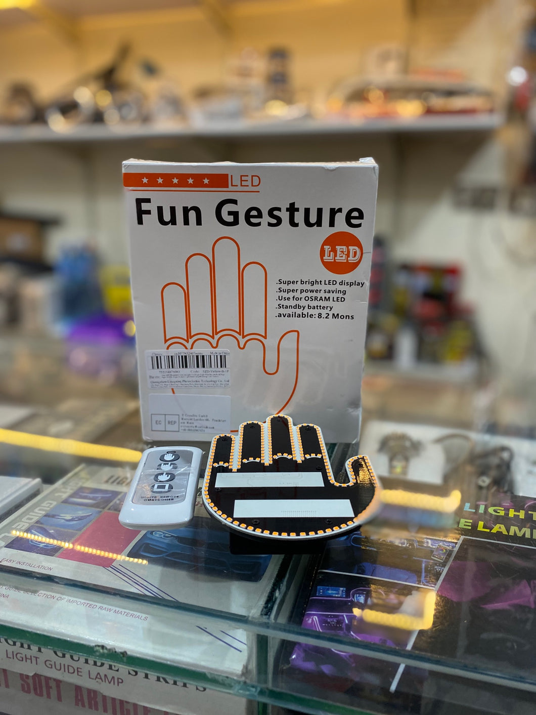 Fun Gesture Car Sign LED Light with Remote Control