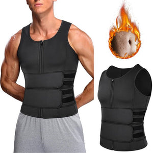 Vest Body Shaper with Zipper Back Support Adjustable Belts