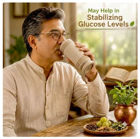 🌿 Vijaysar Wooden Sugar Control Glass ✨