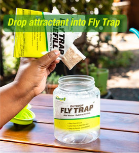Reusable Fly bag trap with bait packet
