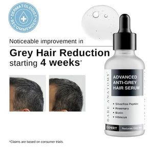 Advanced Anti-Grey Hair Serum with Silverfree Peptide, Rosemary & Biotin