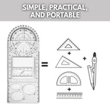 Multifunctional Geometry Ruler | PACK OF TWO
